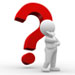 Person thinking with a question mark clipart