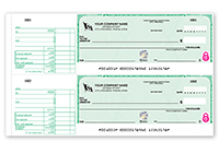 2 on a page cheques